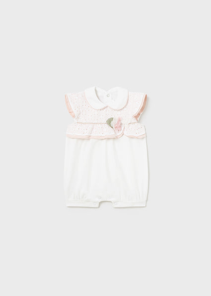 Mayoral Baby Girl Pink & White Bib Set