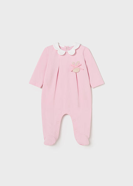 Mayoral Baby Girl Pink Cotton Babygrow