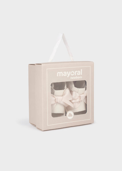 Mayoral Ivory Pearlescent Baby Girl Sandals