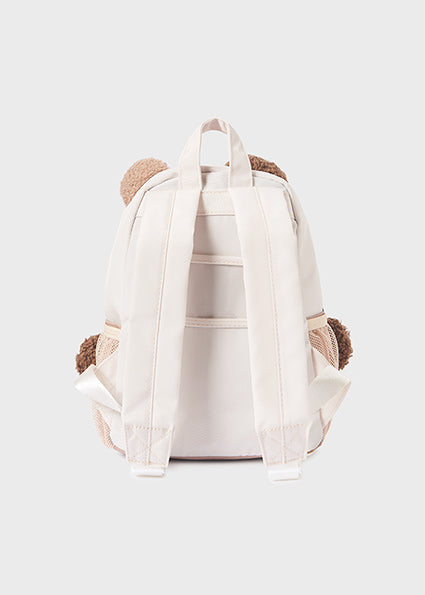 Mayoral Ivory & Beige Teddy Bear Backpack