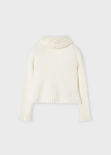 Mayoral Girls Ivory Knit Cardigan