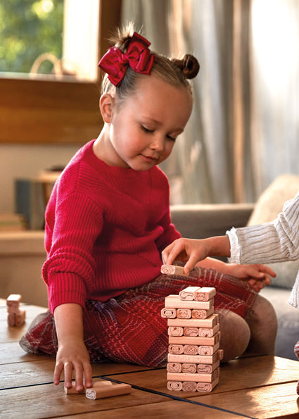 Mayoral Girls Red Cotton Dress Set