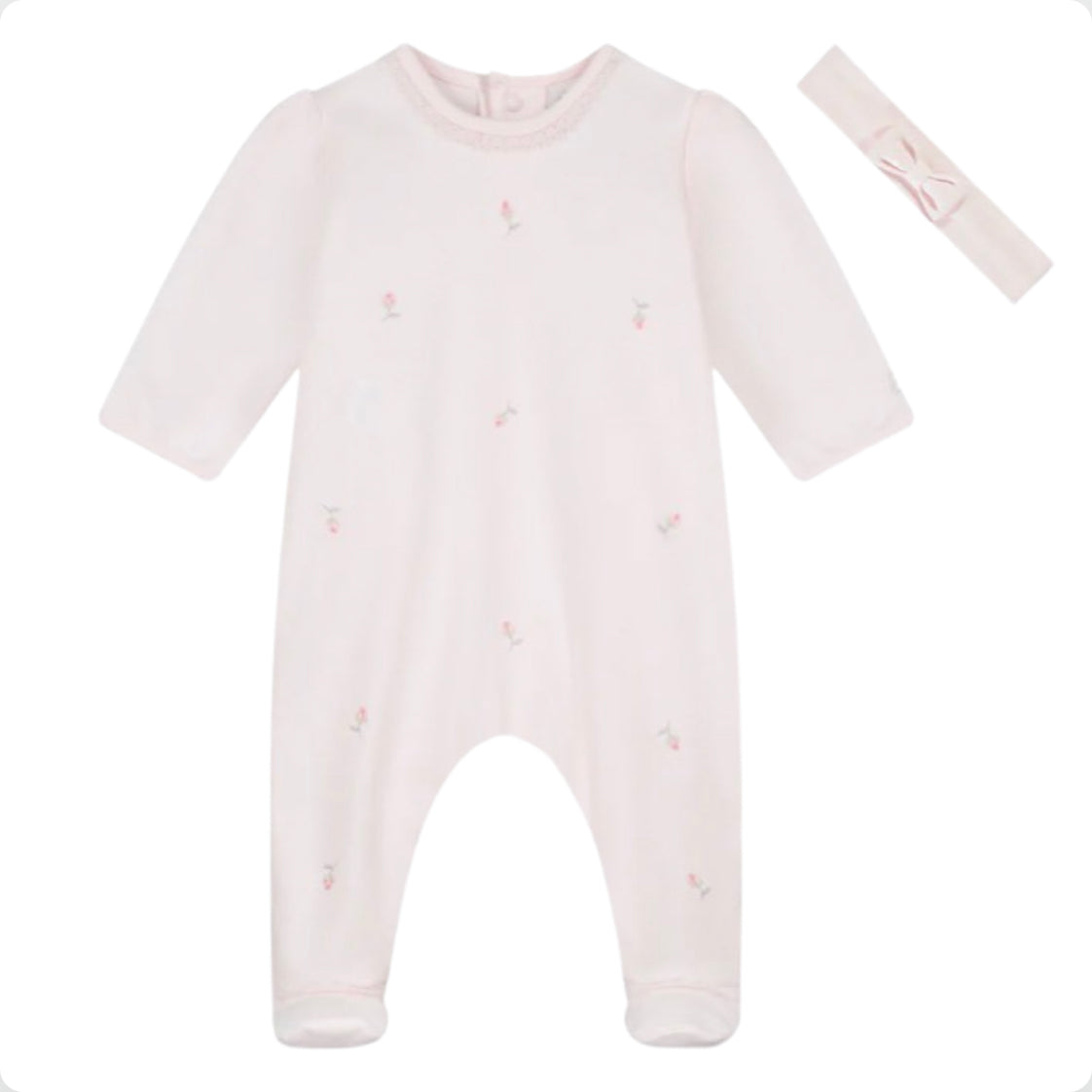 Emile et Rose Demi Baby Girl Pink Babygrow