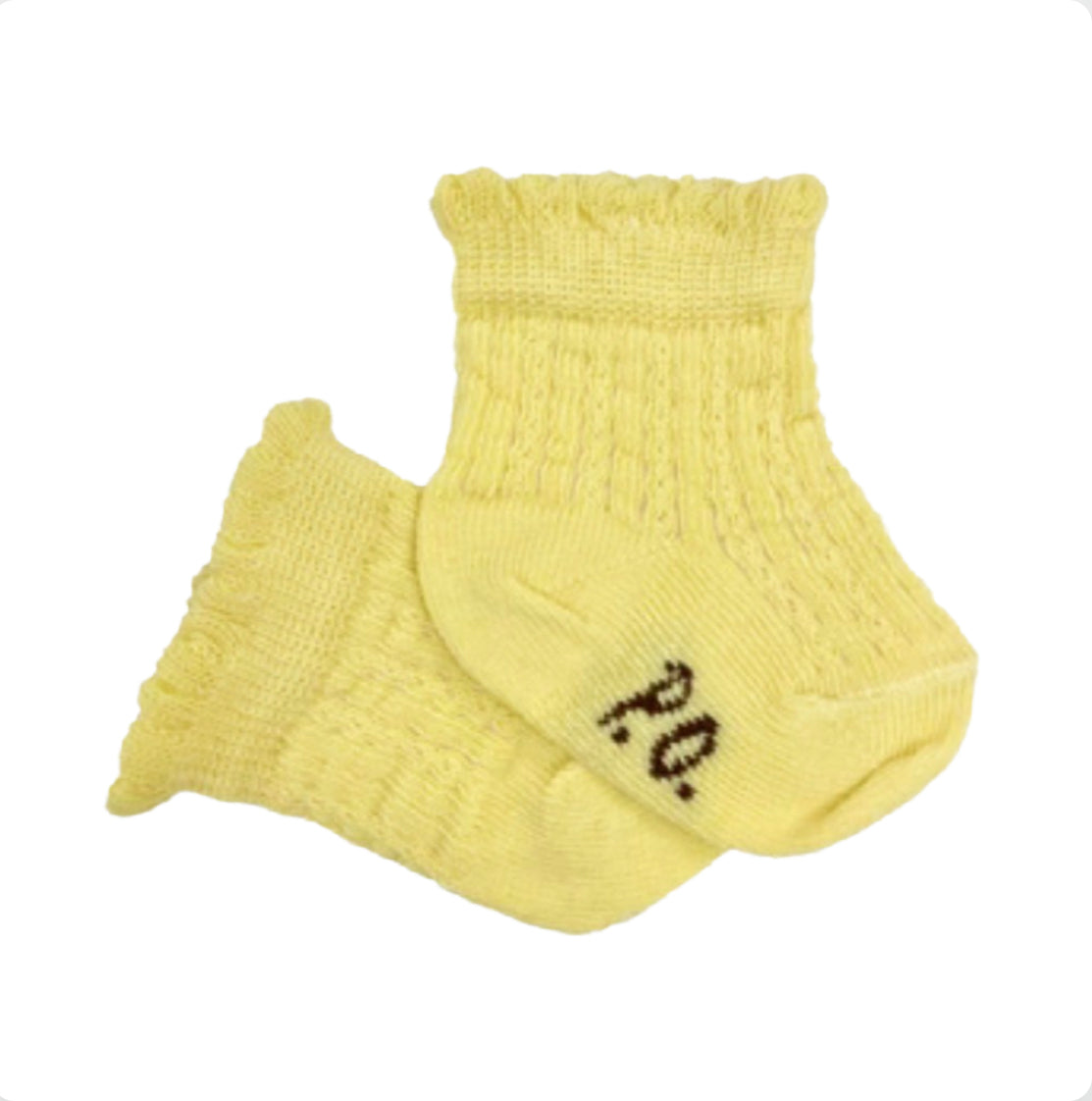 Pretty Originals Unisex Baby Yellow Ankle Socks
