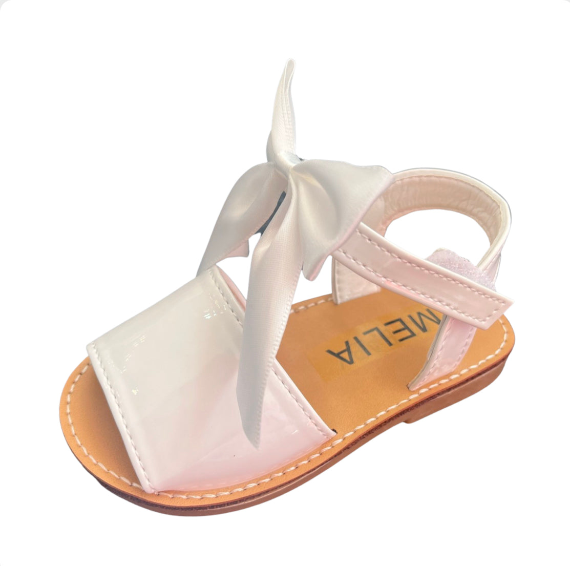 Girls White Patent Sandal