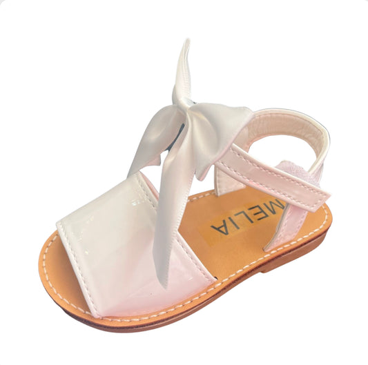 Girls White Patent Sandal