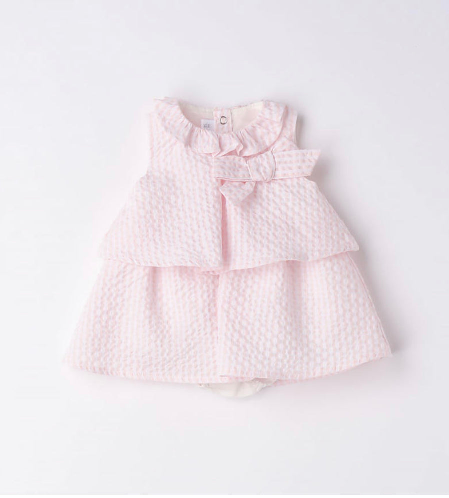 Minibanda Baby Girl Pink Cotton Dress