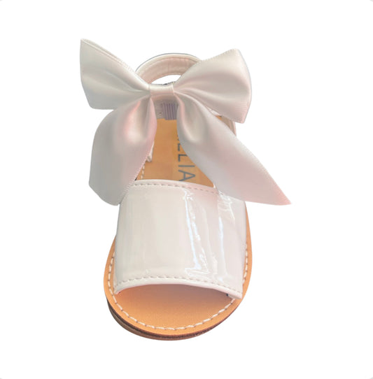 Girls White Patent Sandal