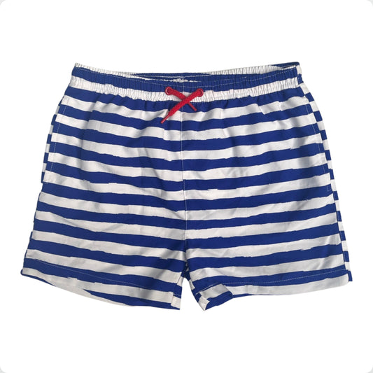 Boys Blue & White Stripe Swimshorts