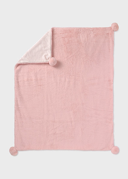 Mayoral Pink Velour Baby Blanket