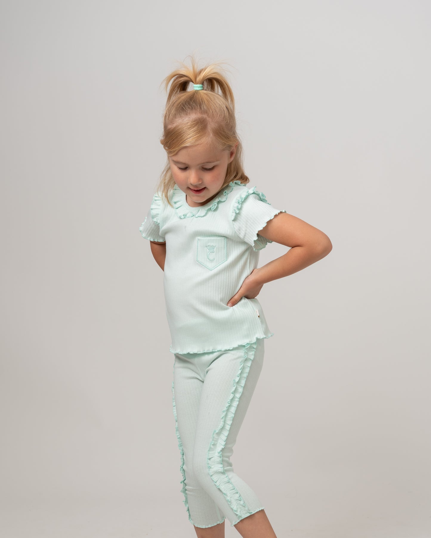 Caramelo Kids Girls Mint Legging Set