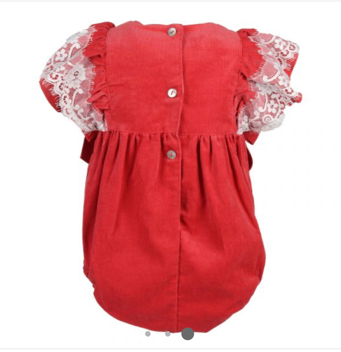 Phi Clothing Baby Girl Red Romper & Bonnet Set