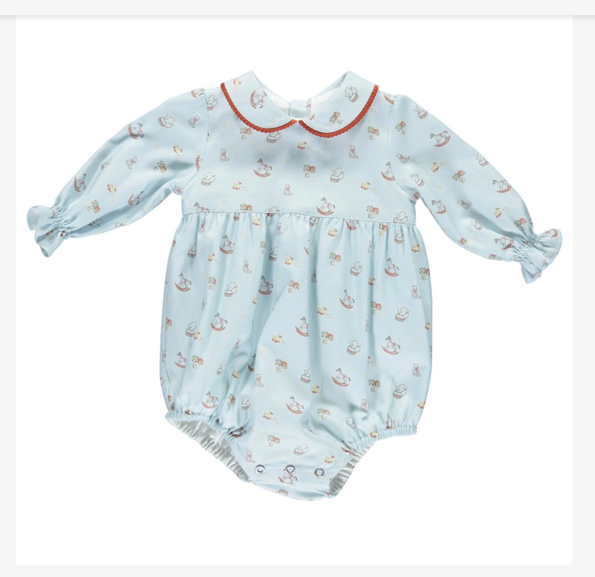 D.O.T. Unisex Rocking Horse Print Romper