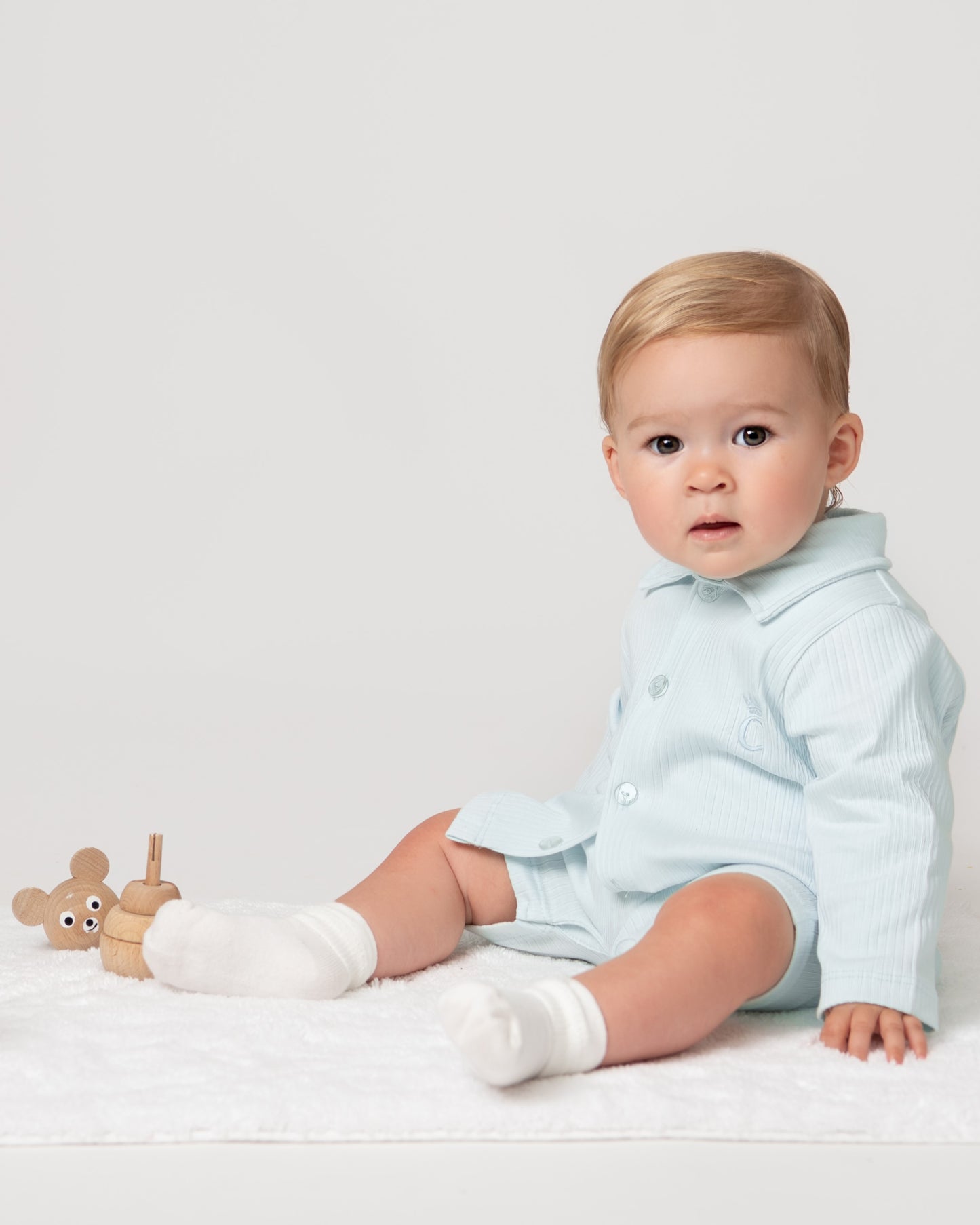 Caramelo Kids Baby Boy Blue 3 Piece Outfit
