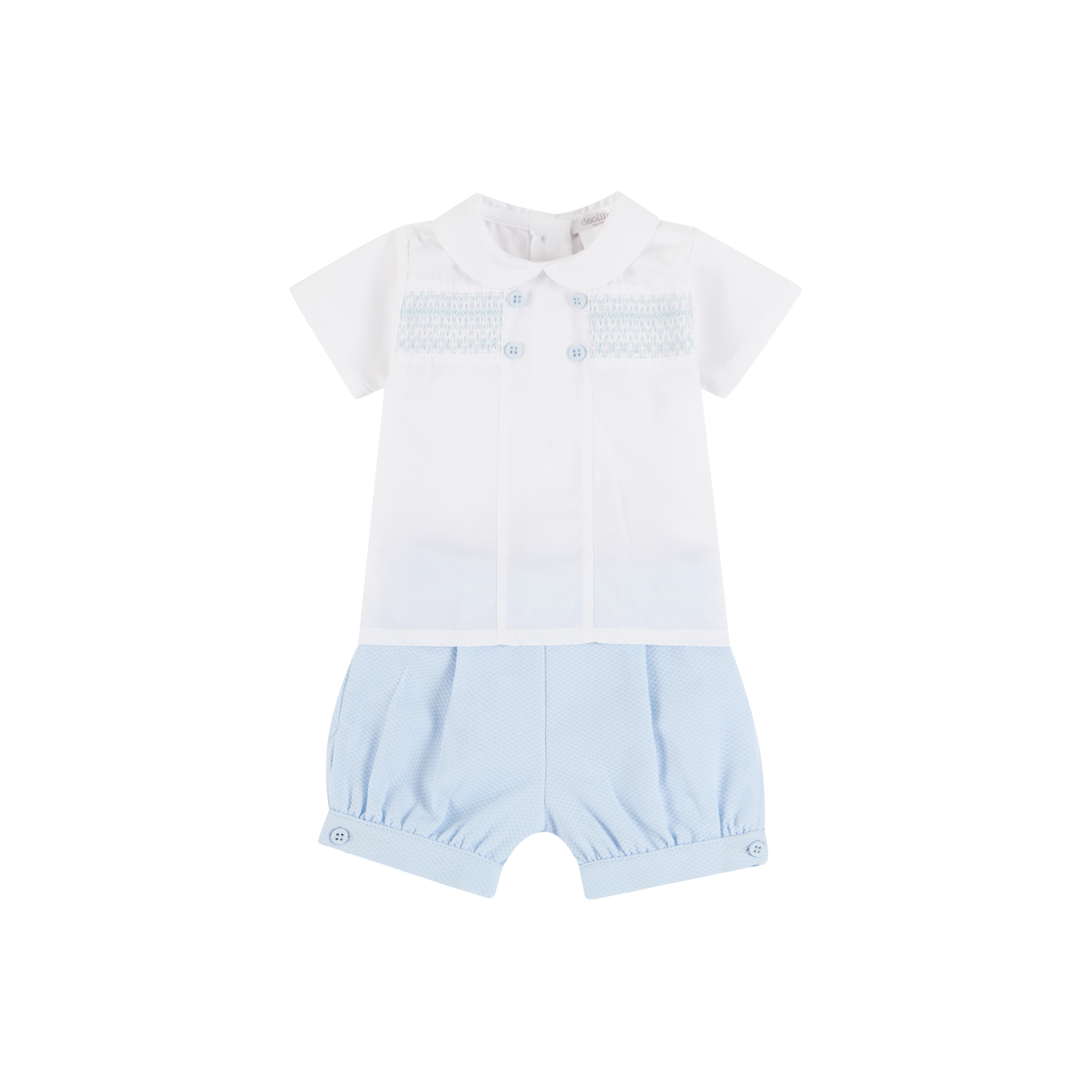 Deolinda Baby Boy Blue & White Shorts Set