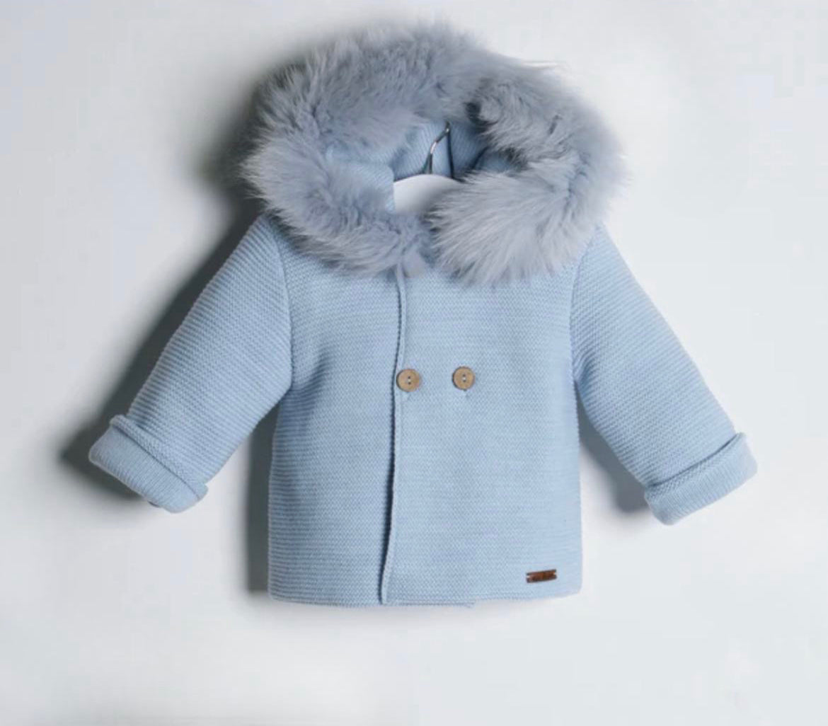 Mac Ilusion Unisex Baby Blue Knit Hooded Jacket