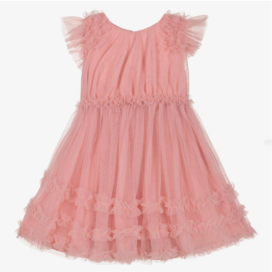 Mayoral Girls Pink Tulle Dress