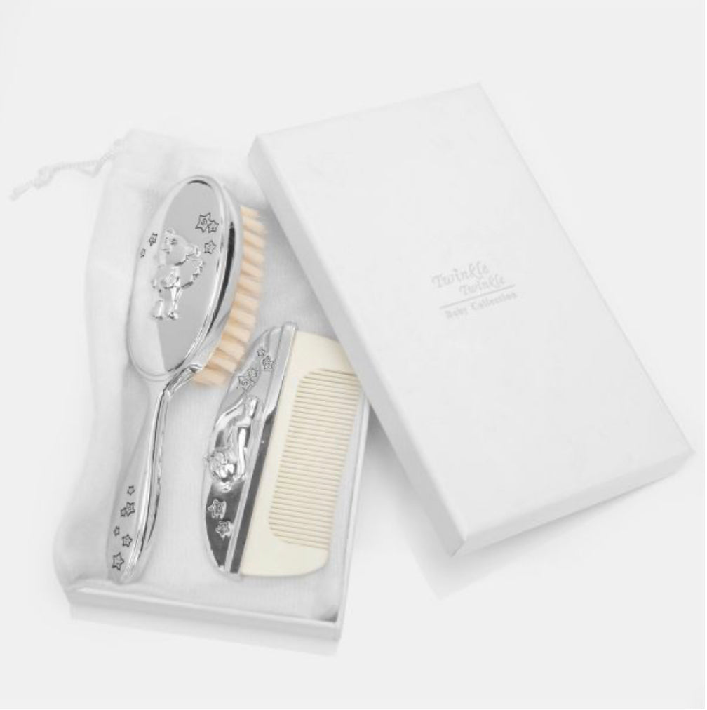 Silver Brush & Comb Baby Gift Set