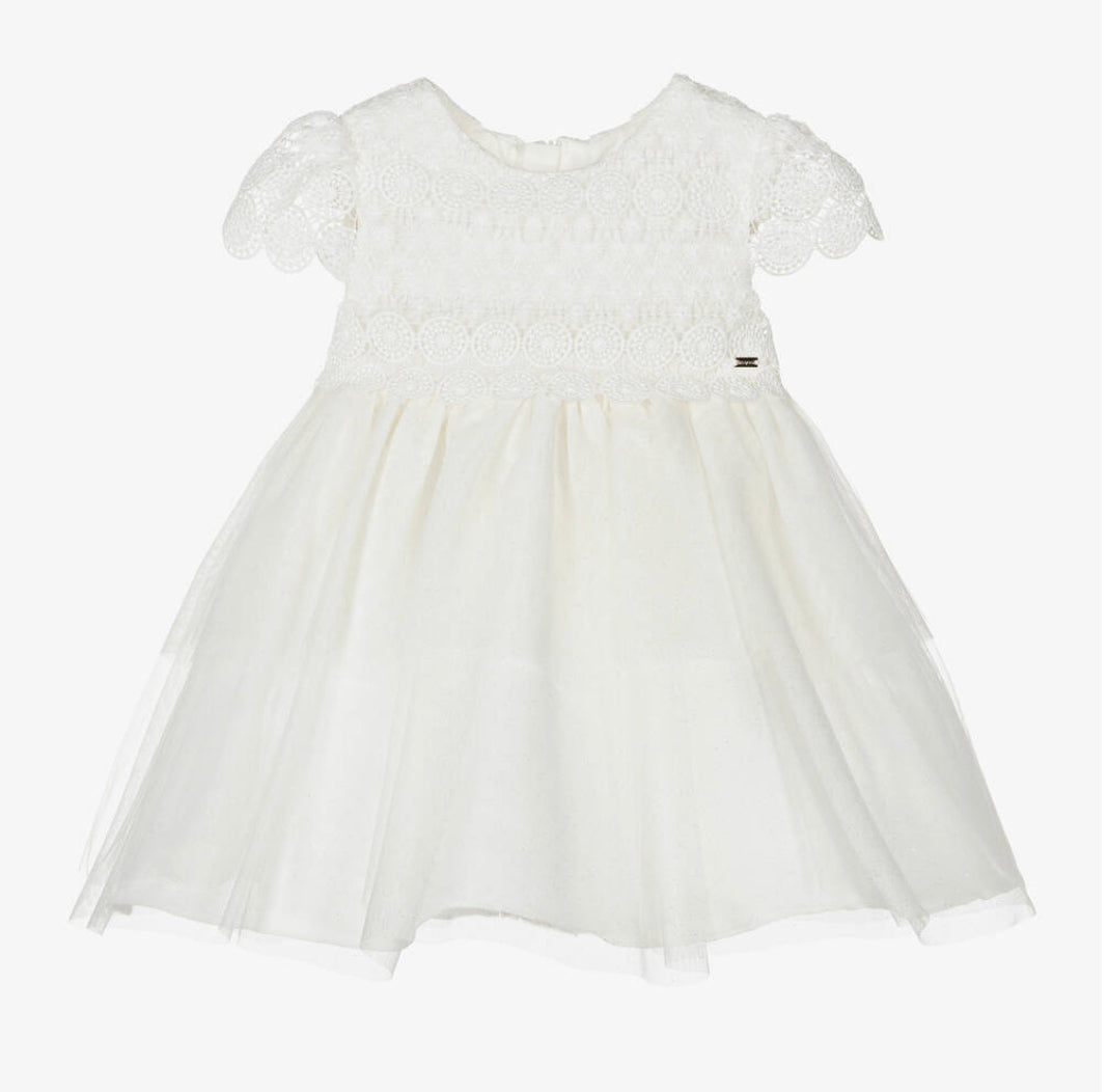 Mayoral Baby Girl Ivory Lace & Tulle Dress