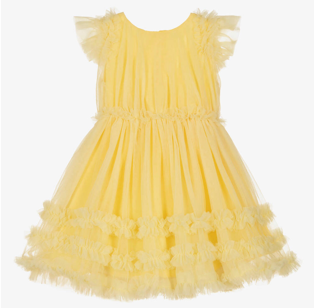Mayoral Girls Yellow Tulle Dress