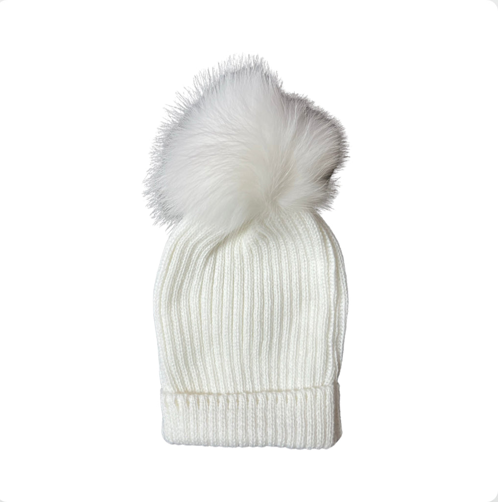 Mac Ilusion Knitted Pom Hat 3-12m