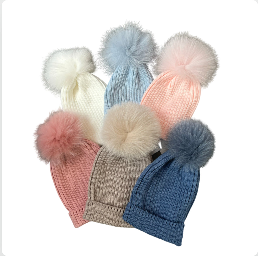 Mac Ilusion Knitted Pom Hat 3-12m