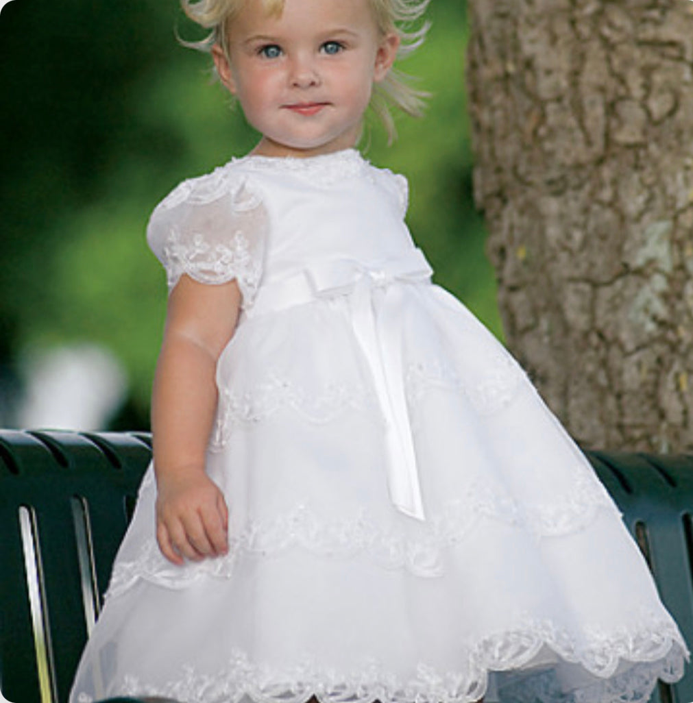 Sarah Louise Baby Girl Ivory Dress