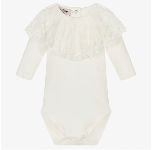 Phi Clothing Girls Ivory Cotton Top
