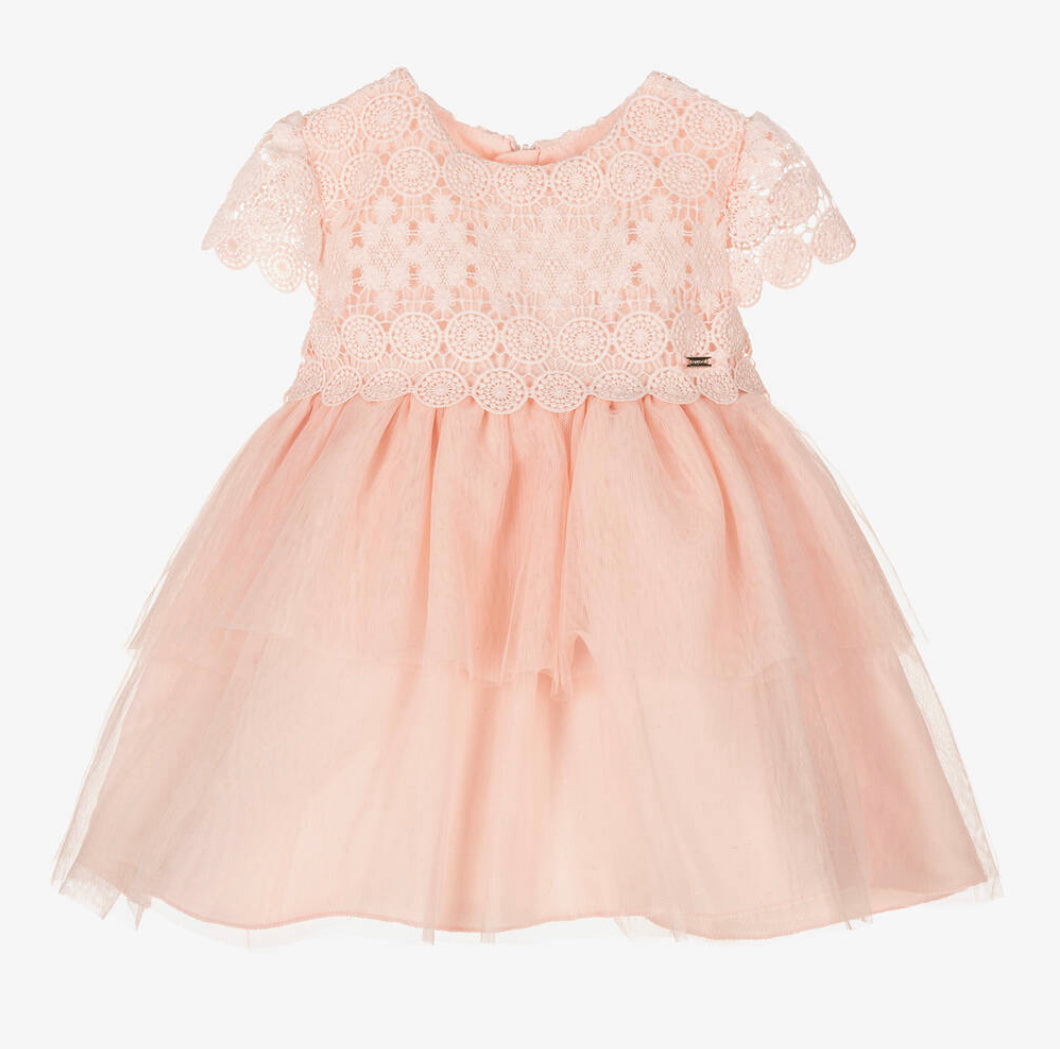 Mayoral Baby Girl Pink Lace & Tulle Dress