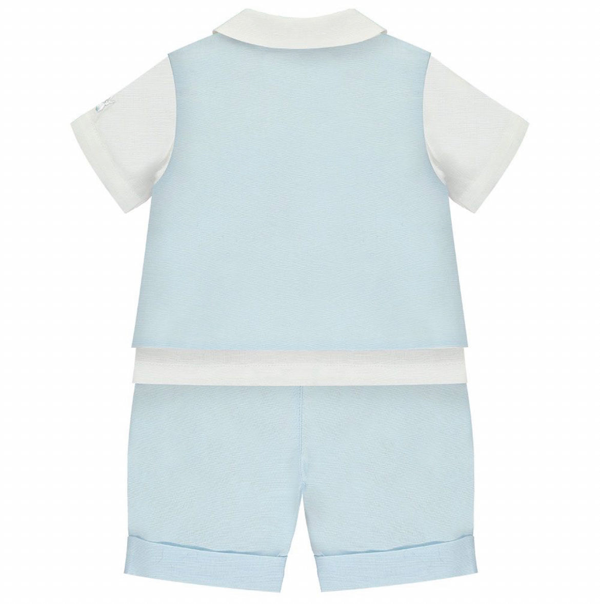 Emile et Rose Perry Boys 4 piece Blue & Ivory Set