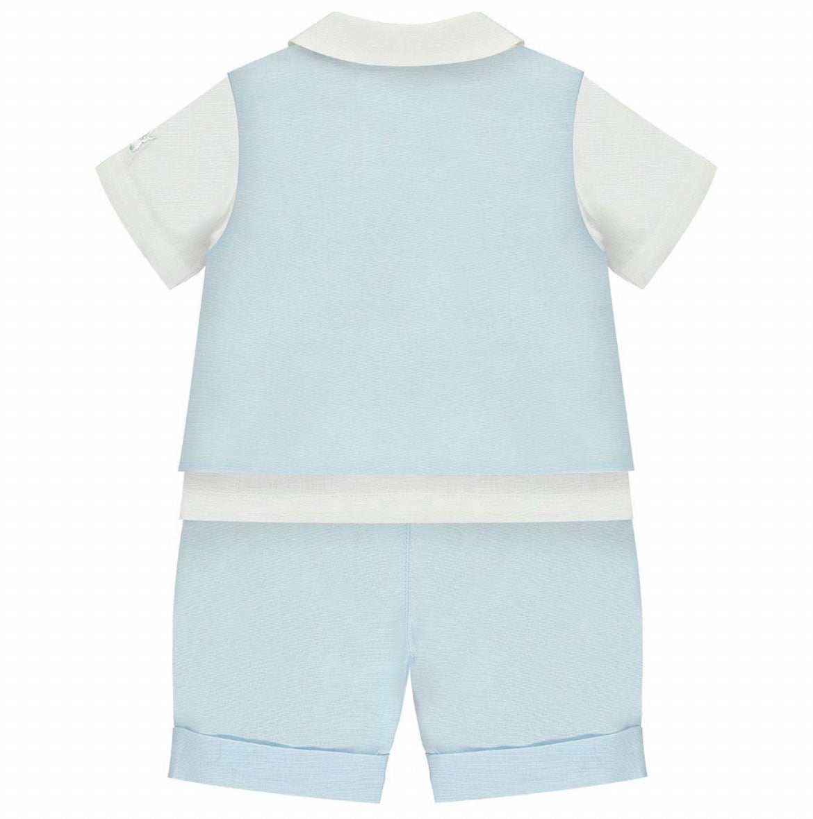 Emile et Rose Perry Boys 4 piece Blue & Ivory Set