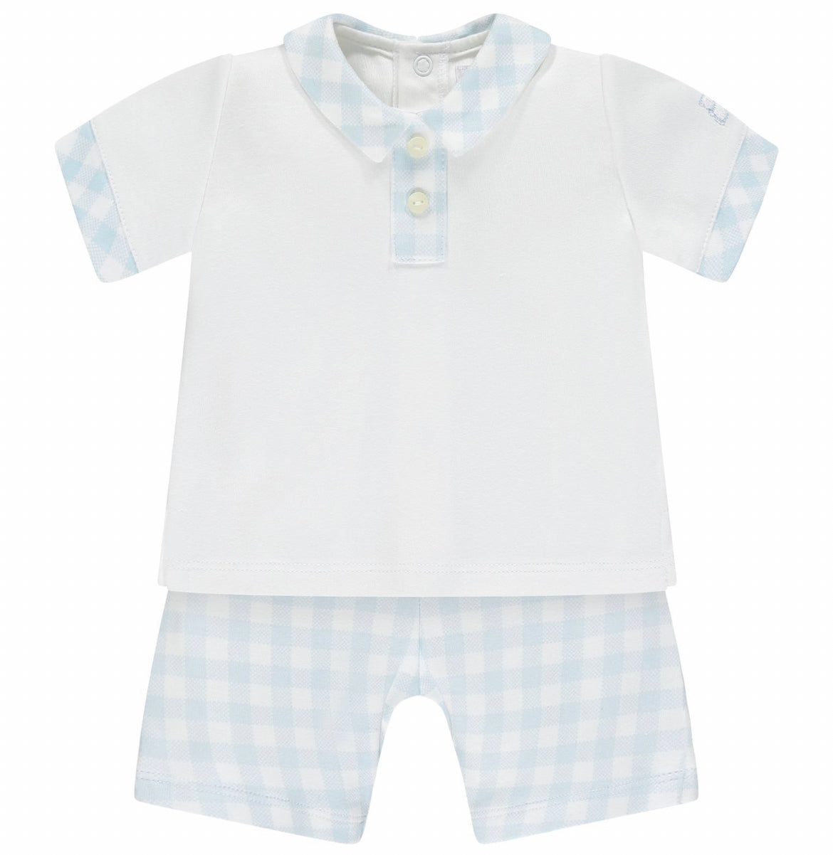 Emile et Rose Doyle Boys Blue & White Shorts Set