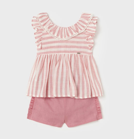 Mayoral Baby Girl Blouse & Shorts Set