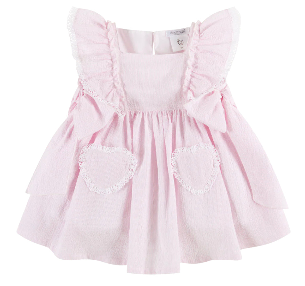 Deolinda Baby Girl Pink Cotton Dress