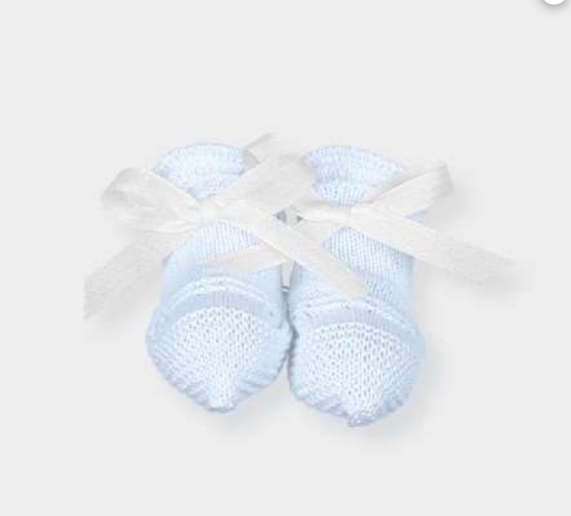 Mac Ilusion Knitted Baby Booties Pink, White, Blue or Cream