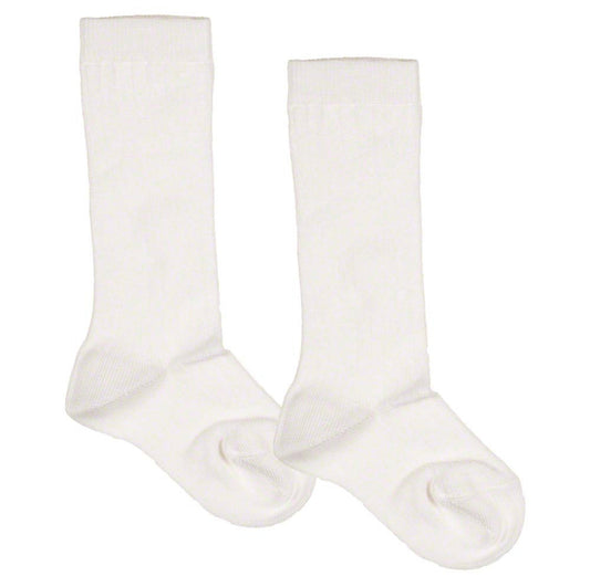 Meia Pata Boys Cream Ribbed Knee High Socks