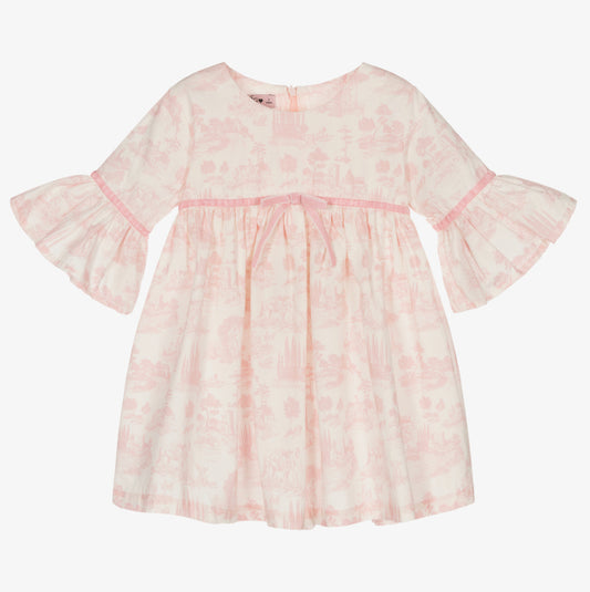 Phi Clothing Girls Ivory & Pink Dress