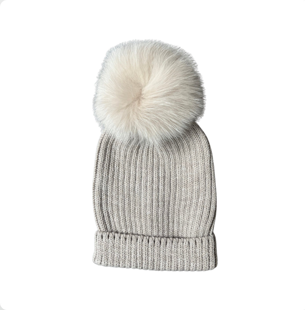Mac Ilusion Knitted Pom Hat 3-12m