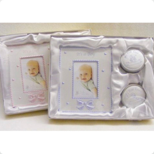 Baby Photoframe, First Curl, First Tooth Keepsake Gift Set