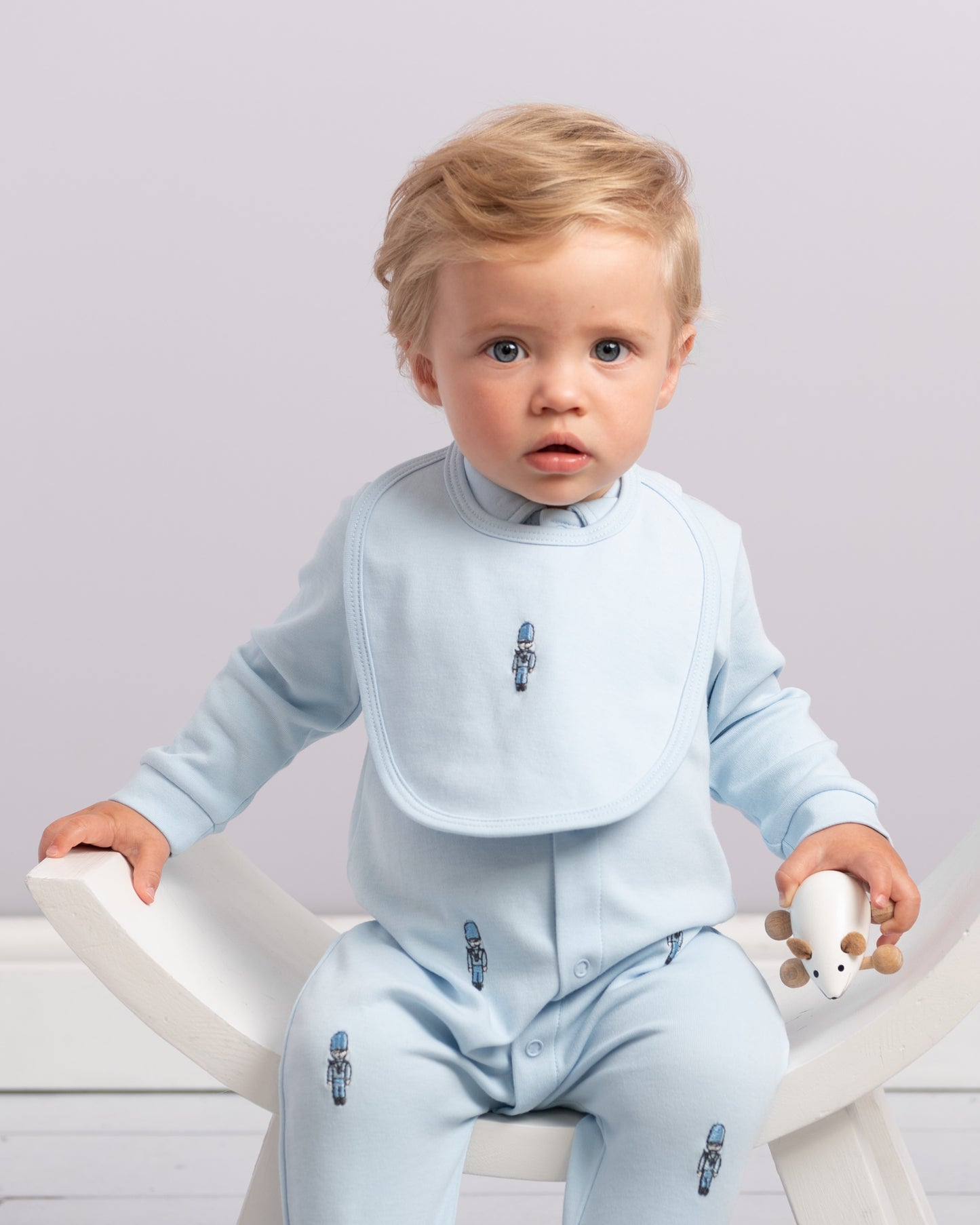 Caramelo Kids Baby Boy Blue Babygrow & Bib Set